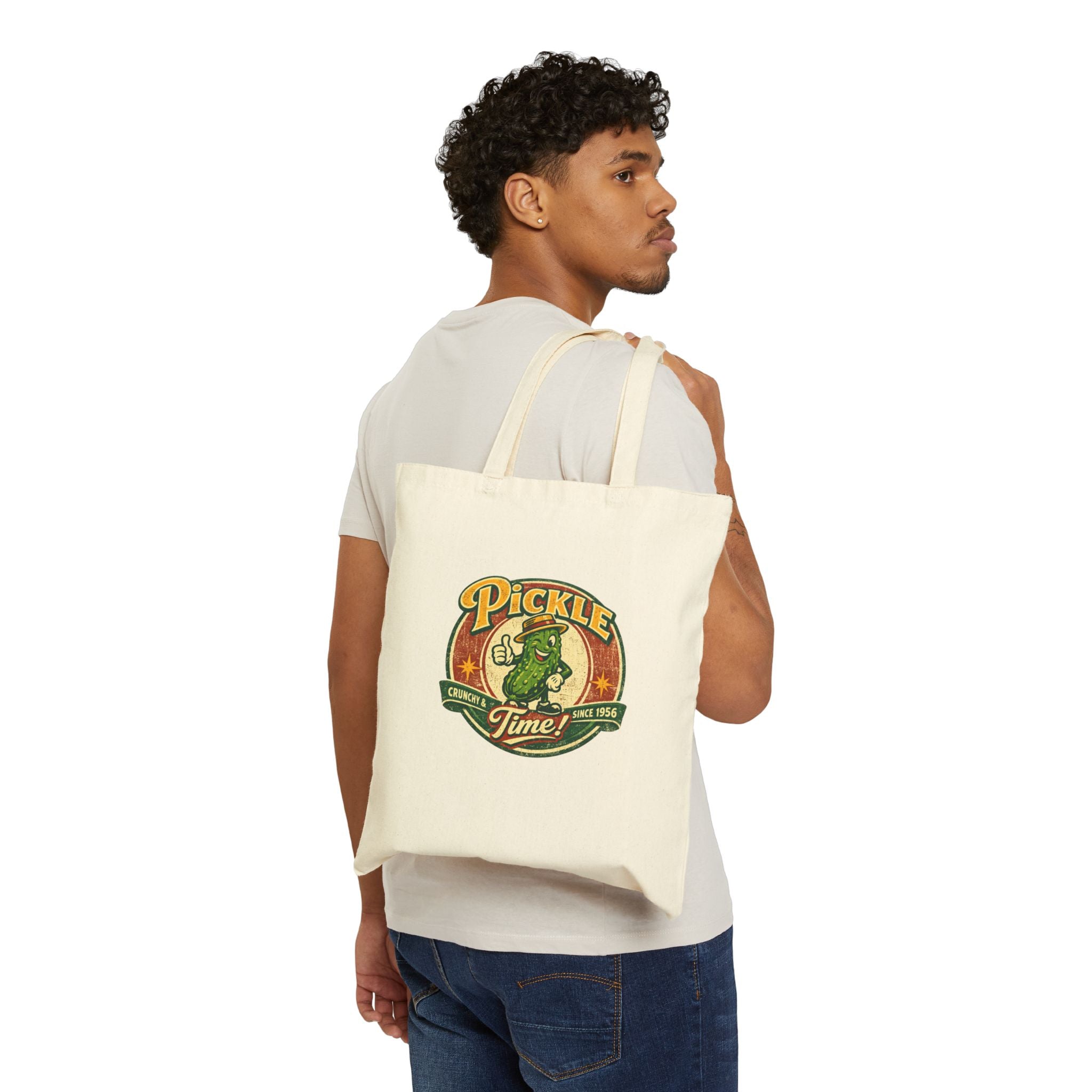 Pickle Time Canvas Tote Bag